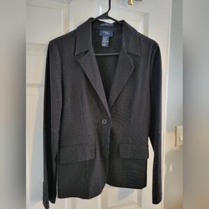 Stylish Black Pinstripe Blazer by Rag